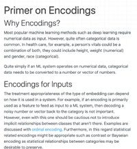 Primer on Encoding